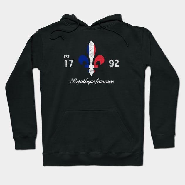 Republique Francaise - Established 1792 - Colour Hoodie by Acka01